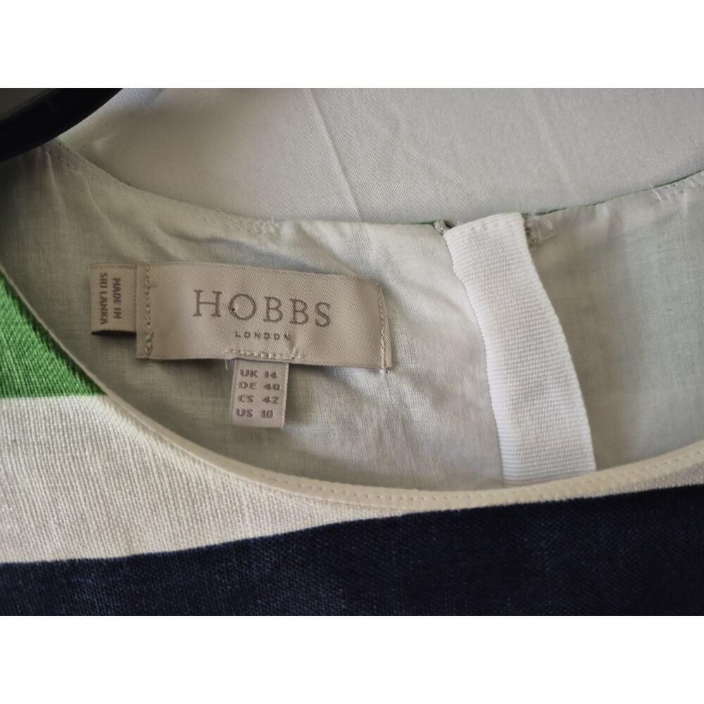 Hobbs London Designer Colorful Colorblock Linen Ives Sheath Dress US 10 - Picture 5 of 7